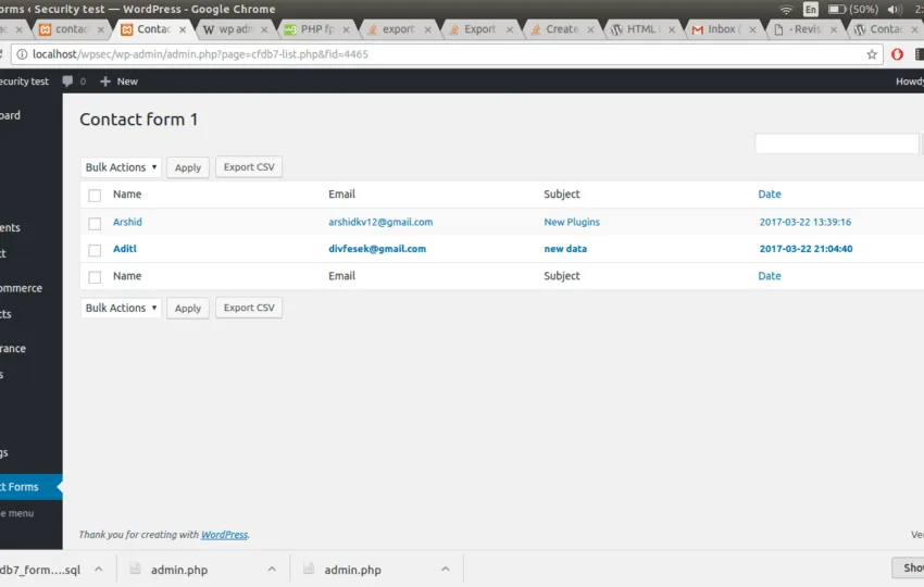 Formularios de Contacto en wordpress
