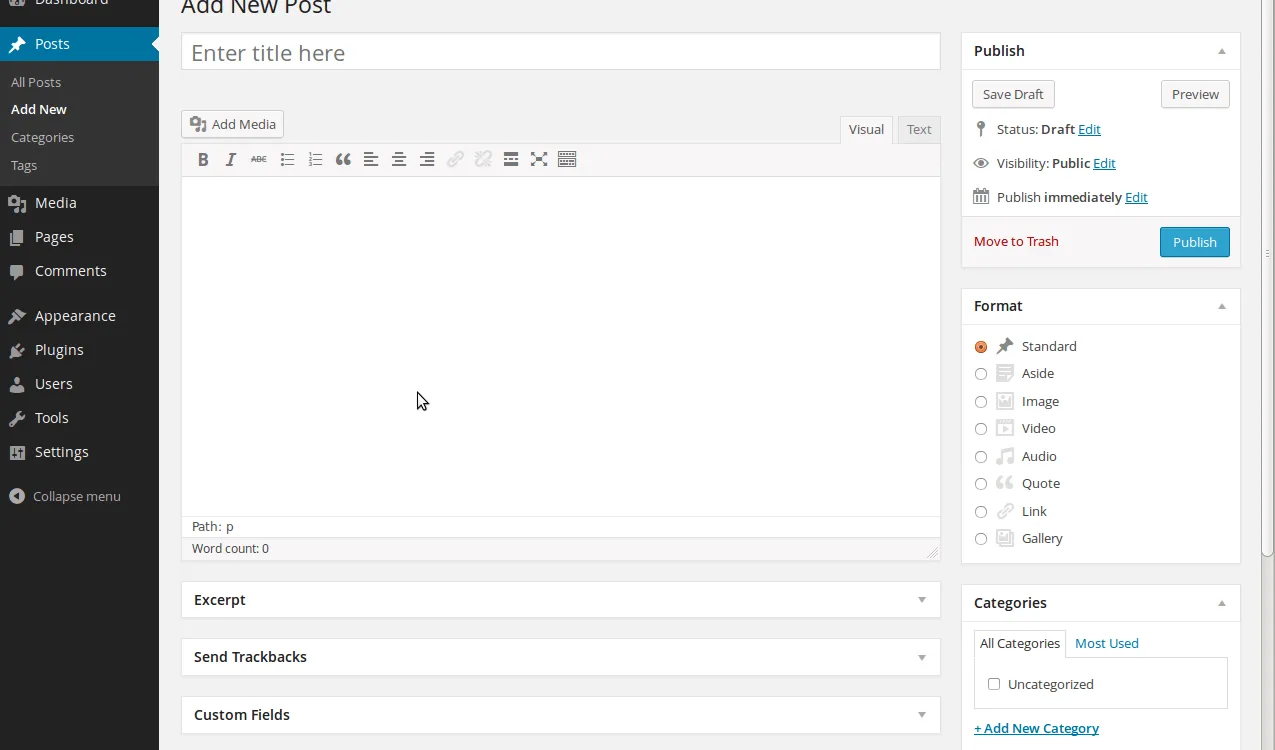 post wordpress